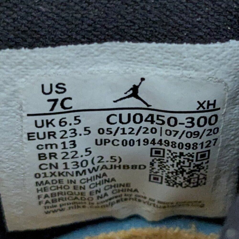 Jordan Nike Kids Air Jordan 1 Retro High OG "Lucky Green" sneakers Size 7 - Picture 11 of 14